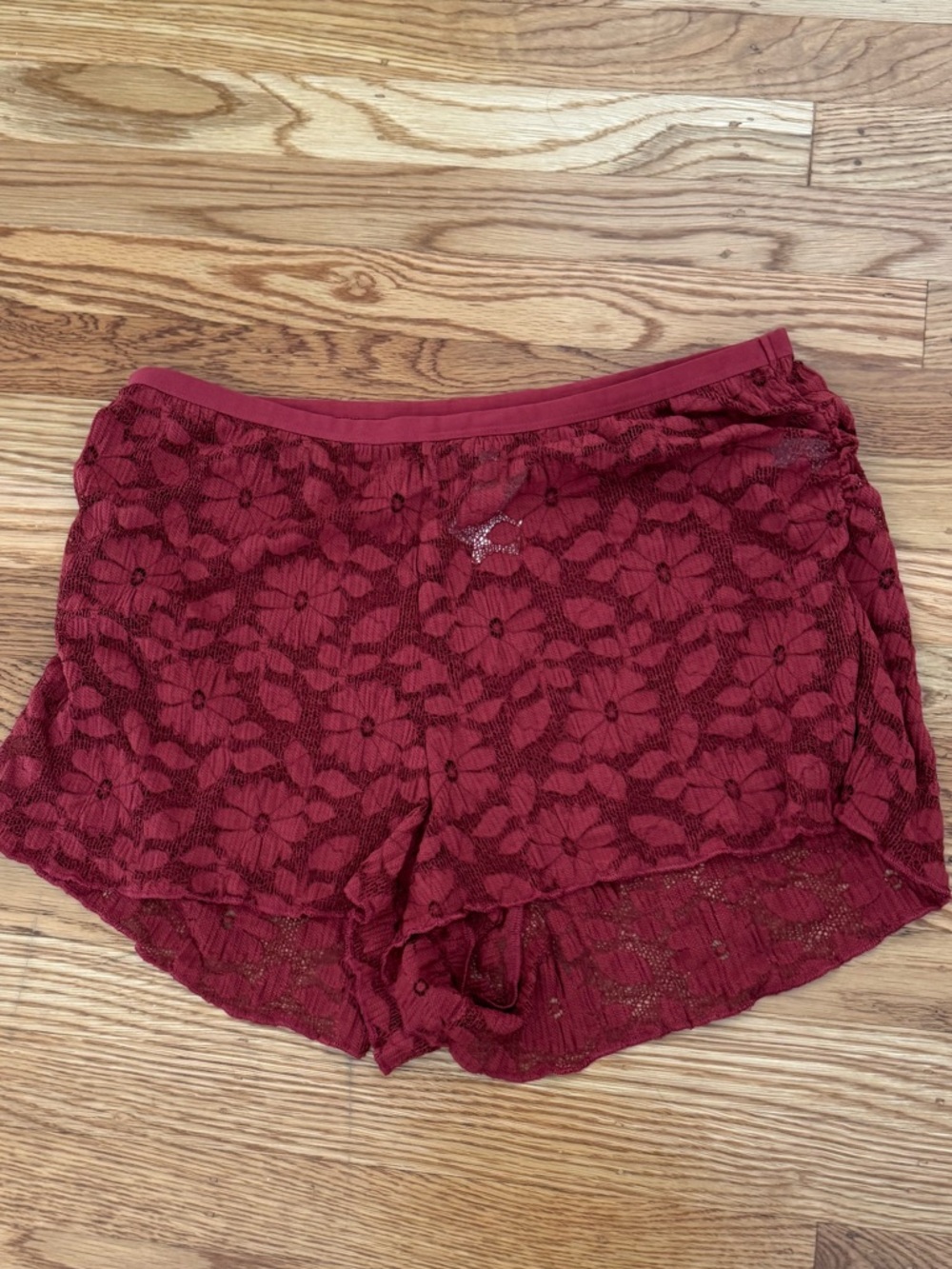NWT Aerie Lace Shorts Size Large - Romantic Floral Intricate Embroidery